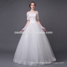 vestido de boda moldeado atractivo para el vestido blanco de la novia de la novia blanca para la boda